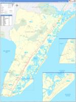 Cape May, Nj Carrier Route Wall Map